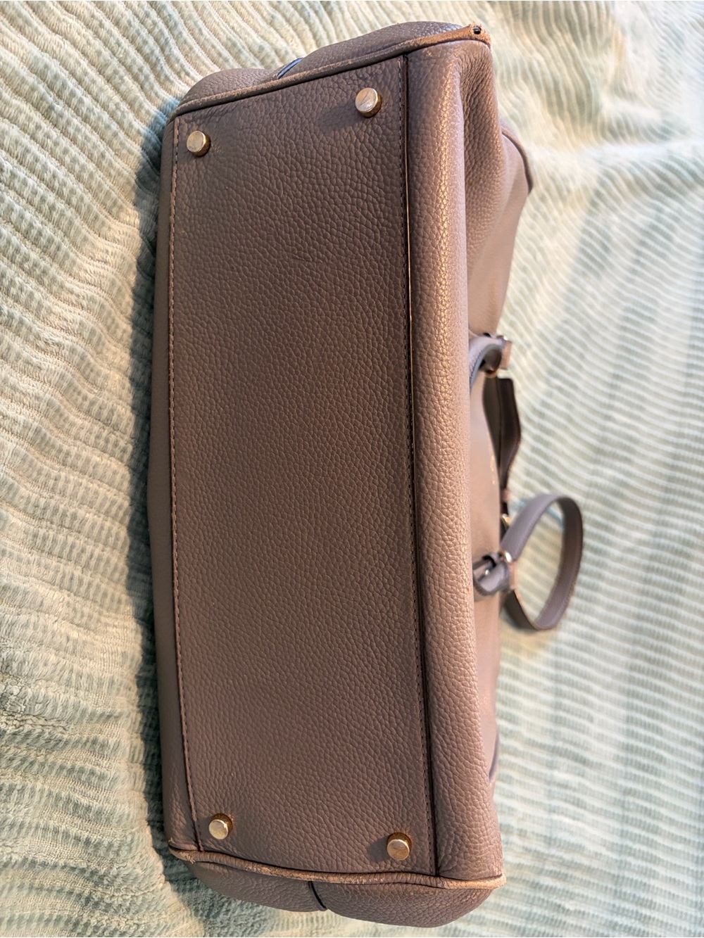 kate spade Pebbled Leather Shoulder Bag in Taupe - Picture 6 of 10